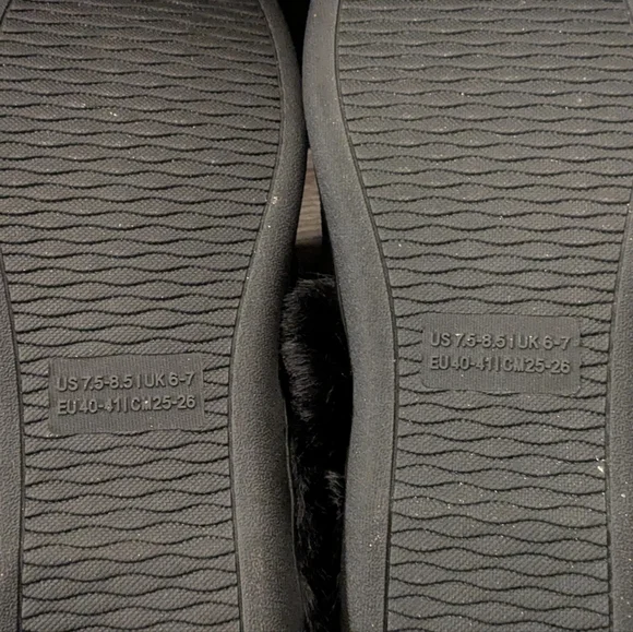 BLVCK PARIS Black Fluffy Slippers - Picture 6 of 7